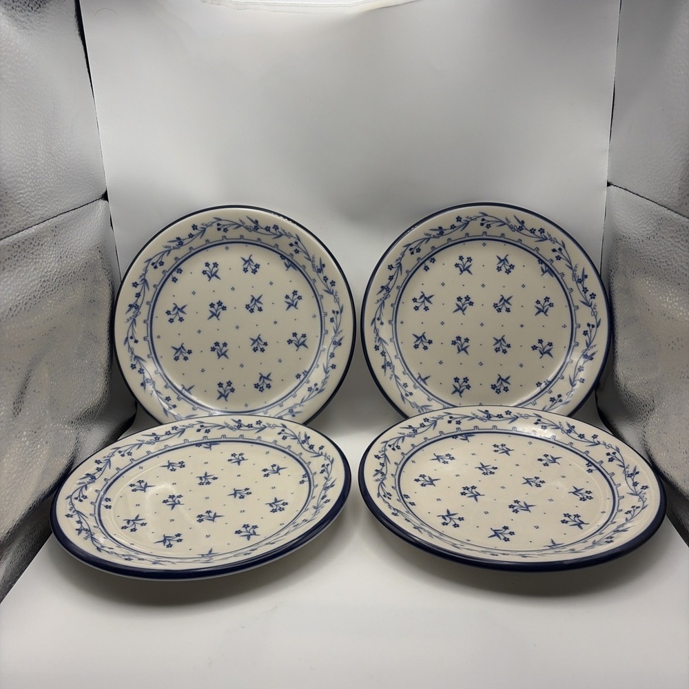 Lot Of 4 Provence 260 Bouquet Blue Floral Plates 7 7/8" Japan Country Vintage